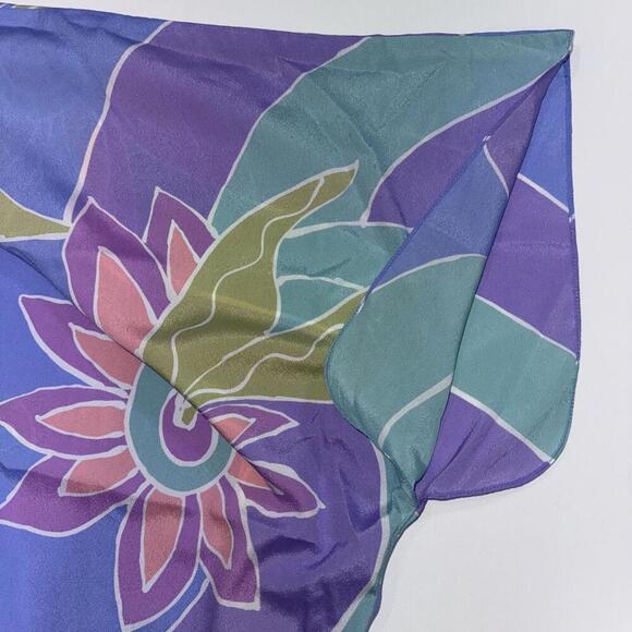 VTG'80s Bill Tice Swim Cover Maxi Side Slit Mumu Gown Sheer Geometric Petite Sm - Picture 6 of 15